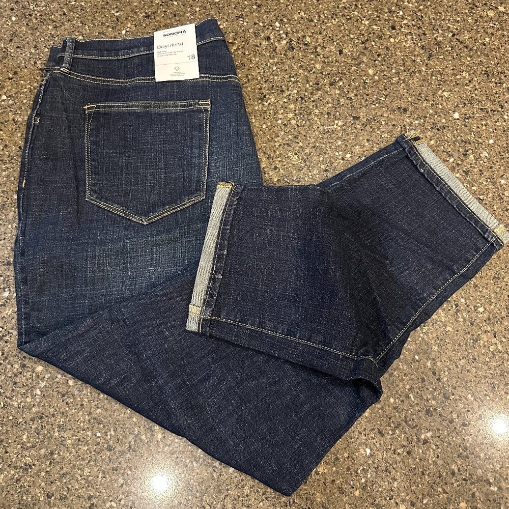 Women's Sonoma Goods for Life High Rise Boyfriend Jean's NWT